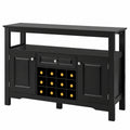 Küchenschrank – 116 × 40 × 82 cm, mit Schubladen, aus Holz, Schwarz, für Esszimmer und Küche