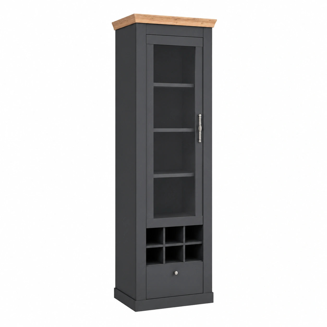 Wohnmöbel – 2er-Set, 38 cm, Landhausstil, aus Eichenholz, Anthrazit, für Esszimmer und Wohnzimmer