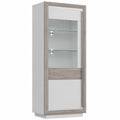 Vitrine – 68,2 × 196,9 × 53 cm, moderner Stil, aus Eichenholz, für Wohnzimmer