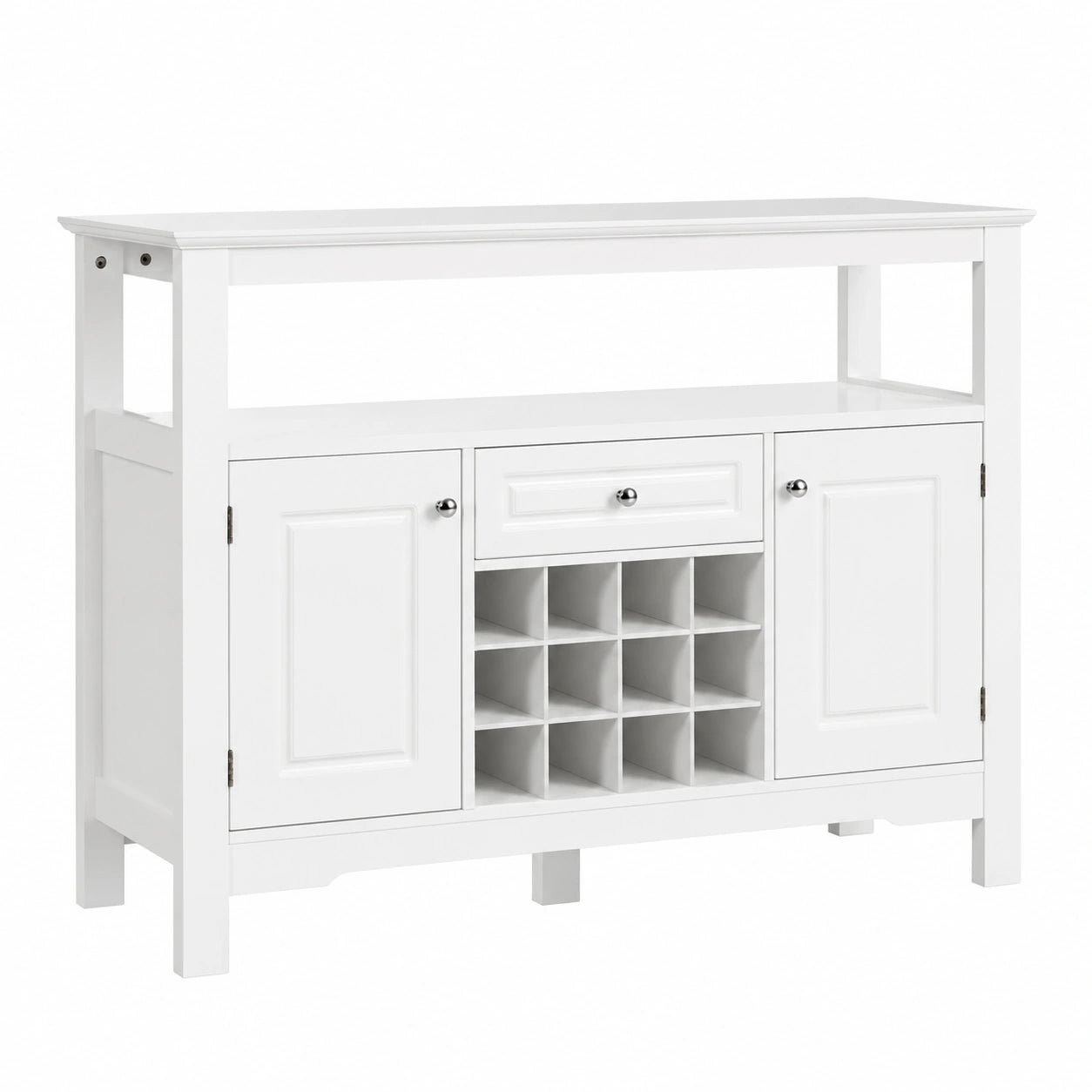 Sideboard – 117 × 40,5 × 85,5 cm, mit Schubladen, mit mehreren Türen, für Esszimmer, Küche und Wohnzimmer