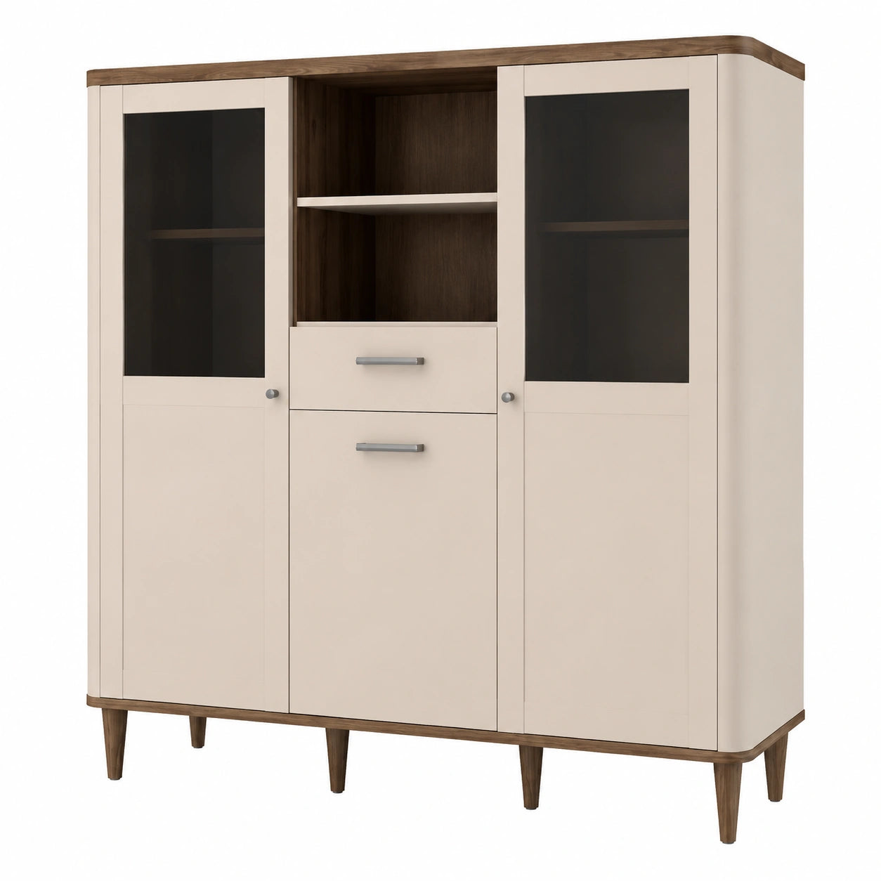 Vitrine – moderner Stil, mit Schubladen, mit mehreren Türen
